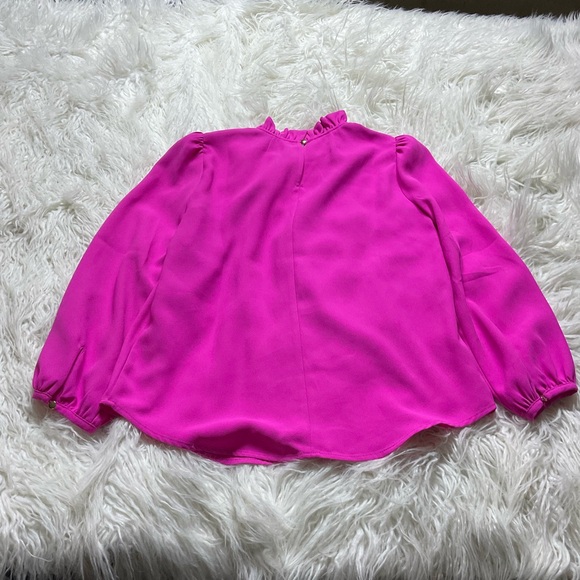 J Crew Long-sleeve Ruffleneck Top In 365 Crepe - Picture 5 of 5